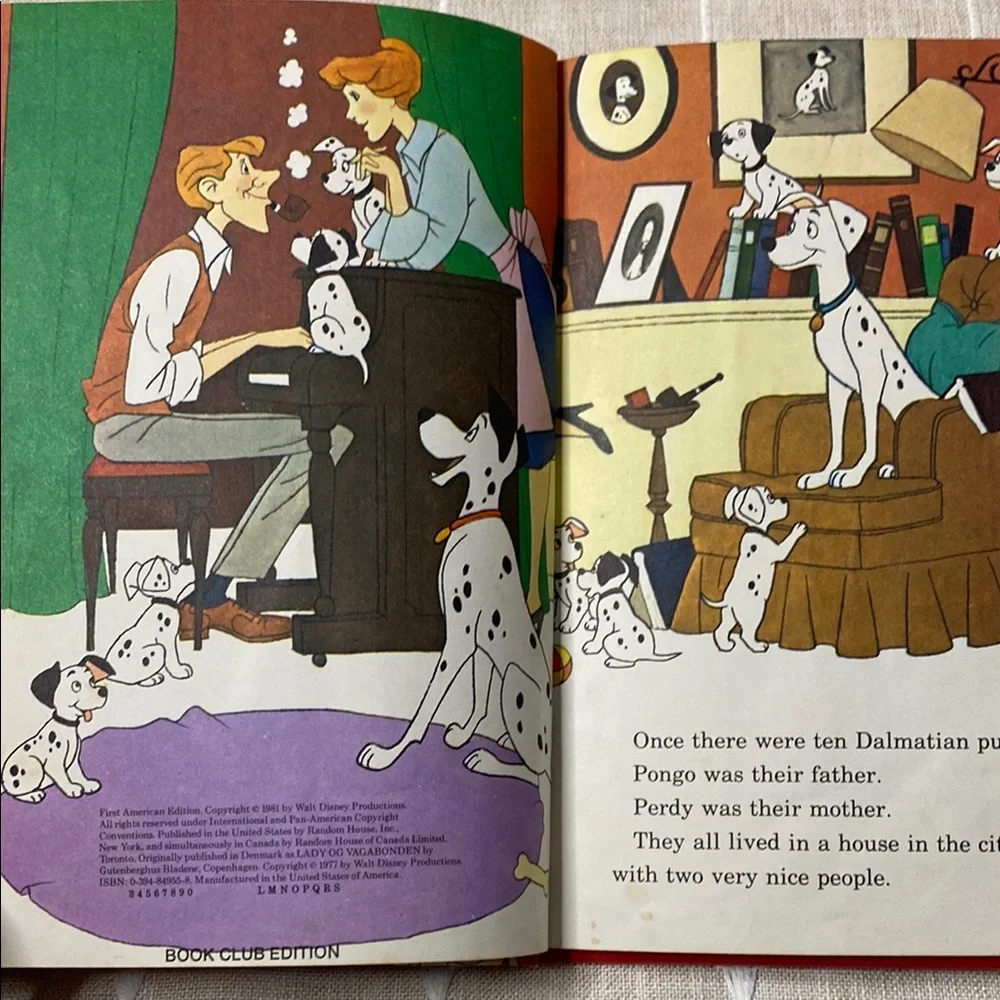 Vintage Walt Disney 1st Edition 101 Dalmatians Book Wonderful World of Reading